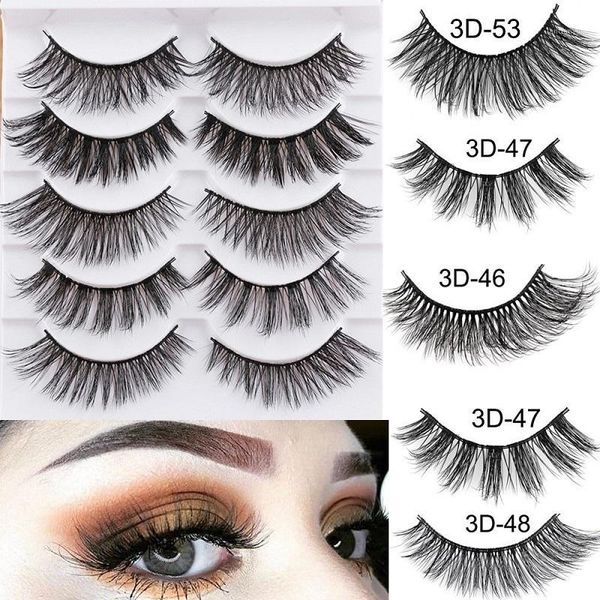 

pairs 3d mink hair false eyelashes natural long thick eye lashes wispy makeup beauty eyelash extension tools maquillaje1