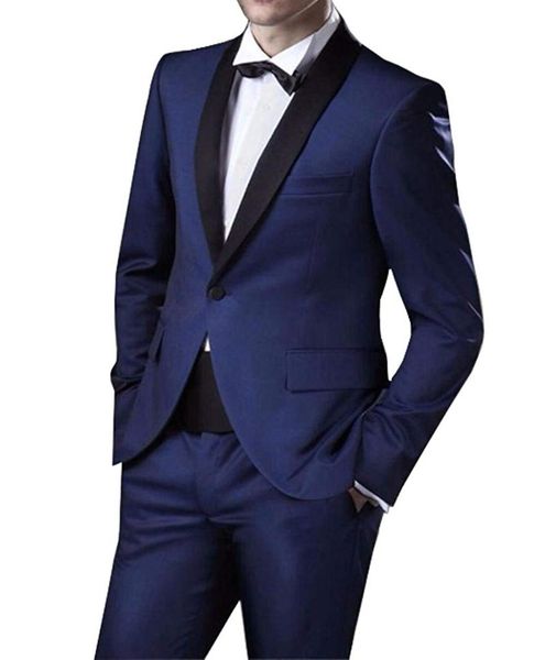 

men's suits & blazers 2 pieces men slim fit groom mens tuxedos terno masculino one button jacket with pants formal suit custom, White;black