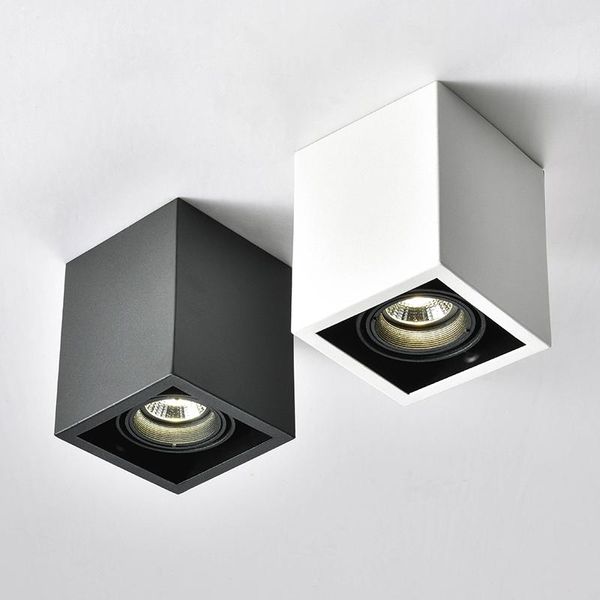 

ceiling lights led single spot lamps replaceable gu10 5w bulbs light square lamp decorations lighting for home