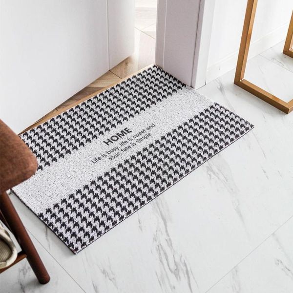 

carpets checkered door mat living room bedroom silk ring floor porch foot pad can be cut carpet for home use