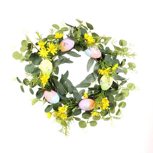 

decorative flowers & wreaths easter decoration garland diy rattan wreath door wall hanging wedding christmas decorations for home