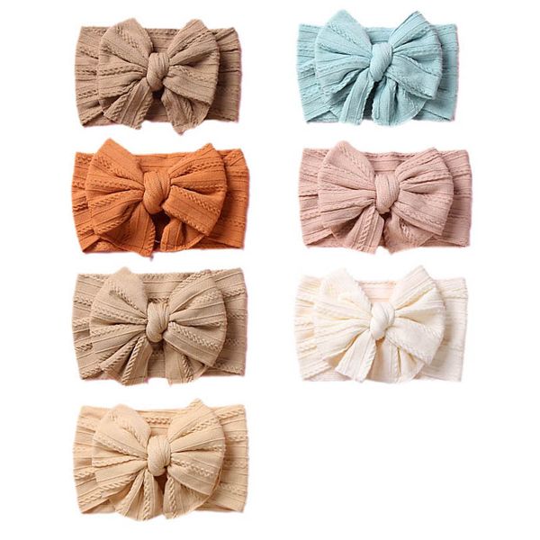 

girls hair accessories bows baby headbands kids nylon decorated double-layer bow hairband head bands b8217, Slivery;white
