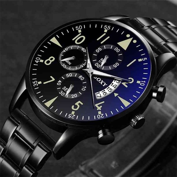 

men's watch brand luxury luminous date clock sports watches men quartz casual wrist watch men clock relogio masculino 210804, Slivery;brown