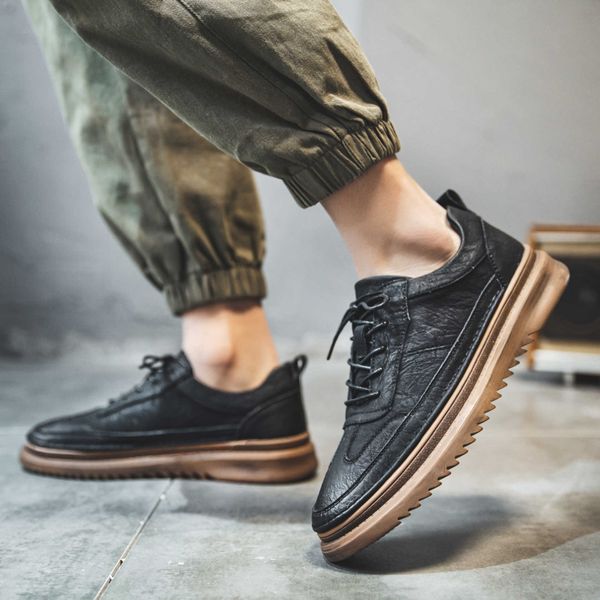 

men's sho martin boots winter 2021 casual leather british low korean fashion versatile board