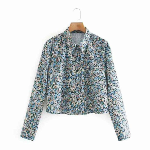 

fashion vintage floral blouse long sleeves spring women printed shirts casual street wear nx9868 210525, White