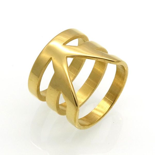 

wedding rings latest design v fashion jewelry for women stainless steel gold color anillos engagement, Slivery;golden