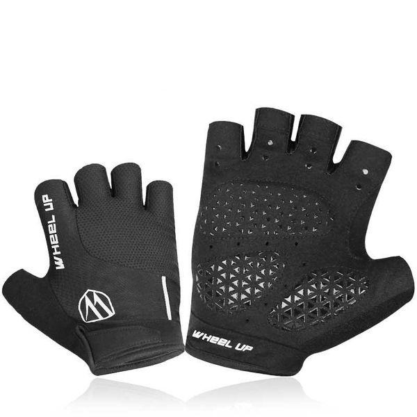 

summer absorbing sports gloves breathable anti-skid sunscreen half-finger cycling, Black