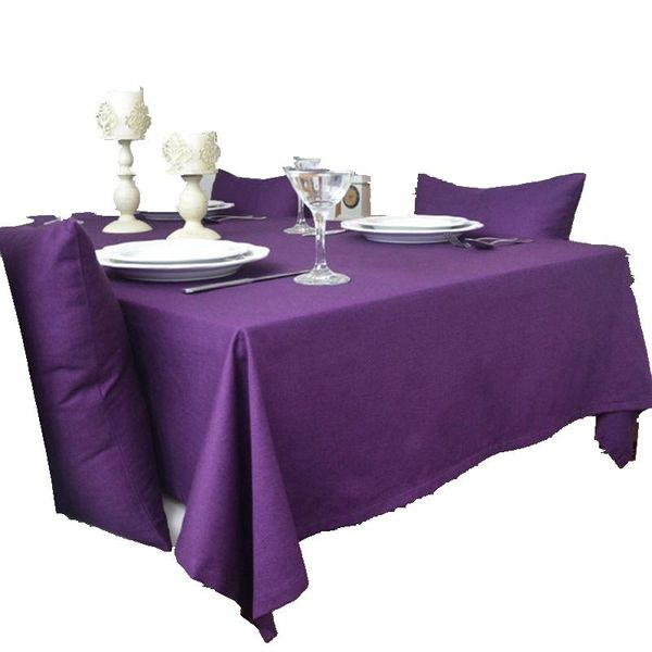 

table cloth cammitever tablecloth cotton coffee european dustproof covers purple red for desk decor