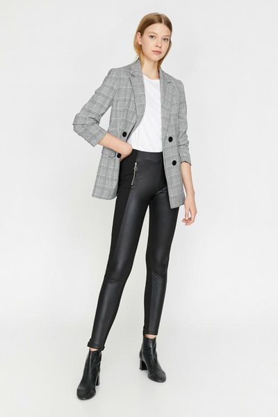 

women's leggings black leather look 0 kak43017ek