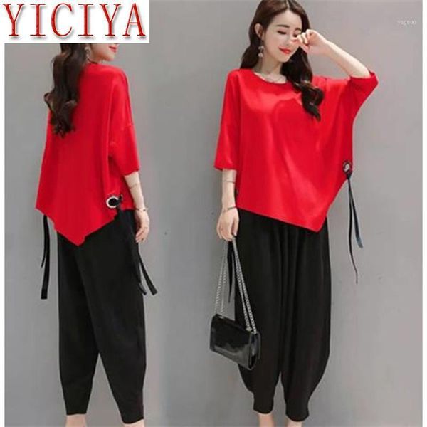 

tracksuit for women's summer two pieces set women loose vintage lantern pants suit sweatshirt plus size tracksuits, Gray