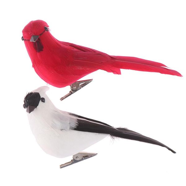

1pc creative garden foam feather artificial parrots imitation bird model home outdoors wedding decoration ornament diy party use decorative