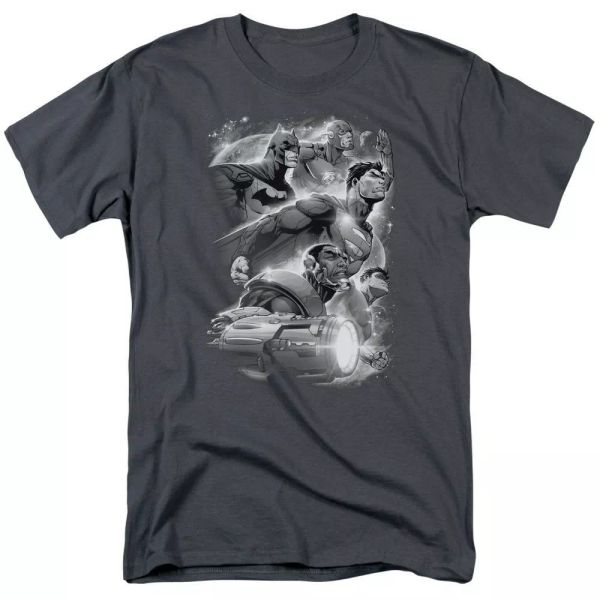 

Justice League of America Atmospheric T-Shirt DC Comics Sizes S-3X NEW, White;black