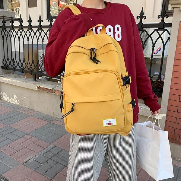 

backpack simple schoolbag female korean high capacity student shoulder bag for teenage girls multifunctional fashion