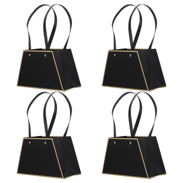 

gift wrap 4pcs flower bouquet bags paper florist plant with handles