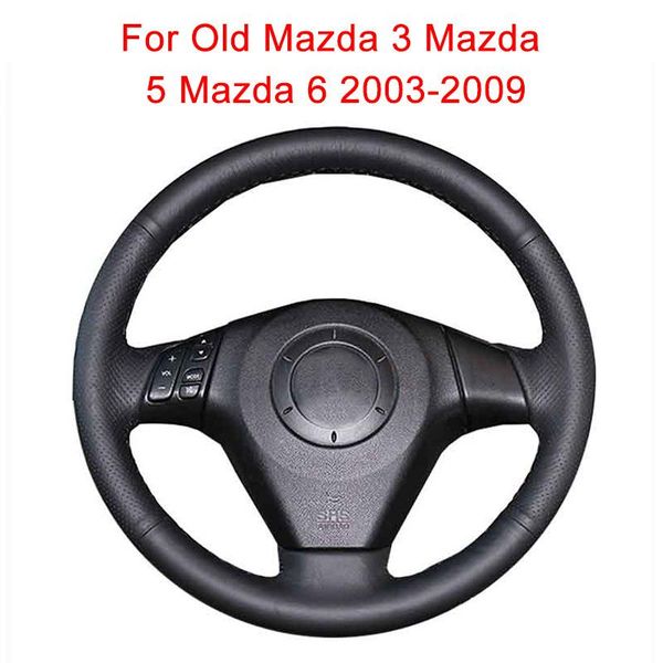 

customize car steering wheel cover for old 3 5 6 2003-2009 leather braid covers
