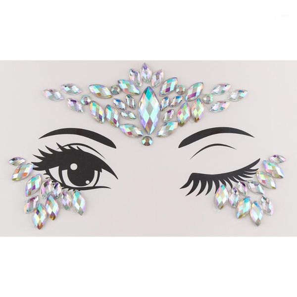 

Temporary Tattoo Face Jewelry Gems Rhinestone Decoration Party Makeup Body Shining Festival Flash Tattoos Art Stickers1