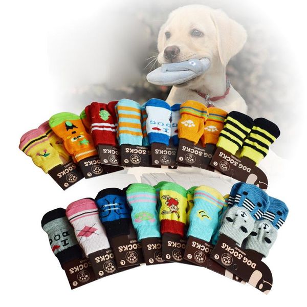 

pet dog socks thick stocking for puppy cat winter warm shoes anti slip small dogs chihuahua boots apparel