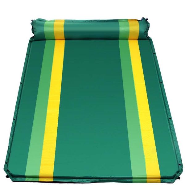 

double outdoor camping mat 1-2 person automatic inflatable mattress beach picnic folding pad pads