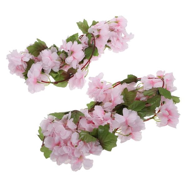 

decorative flowers & wreaths 2pcs simulation sakura rattan wedding party home artificial flower decoration