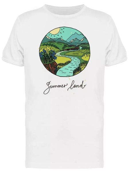 

Summer Land Colorful Landscape Men's Tee -Image by Shutterstock, White;black