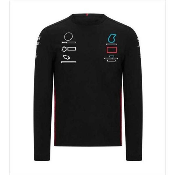 

luxury brand mens petronas mercedes amg t shirts sweatshirts f1 formula one racing women casual long sleeve t-shirts benz lewis hamilton tea, White;black