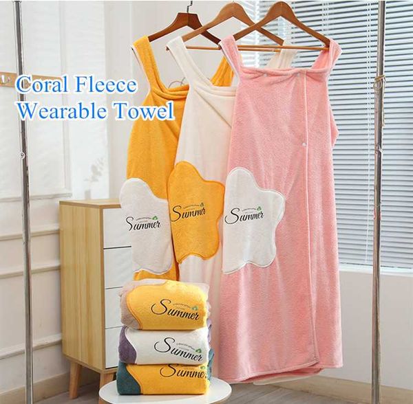

towel fashion women wearable quick dry magic bathing wash clothing beach dresses