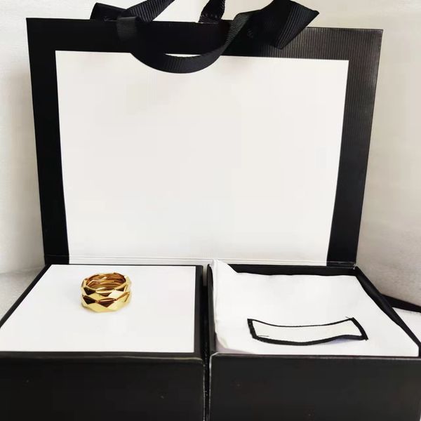 

designer ring for lover 18k gold non-fading rings couple interlocking fashion simple jewelry supply, Silver