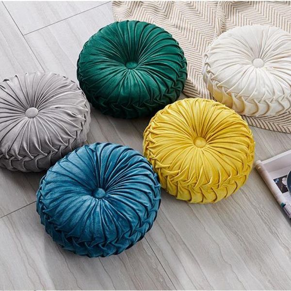 

cushion/decorative pillow european style light luxury ins wind round small handmade dutch velvet bedside cushion home decor hogar