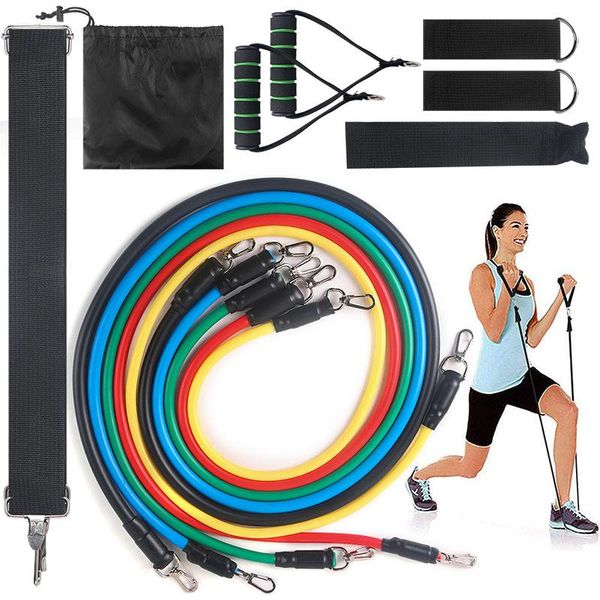 

resistance bands skdk 11pc/set fitness pull rop strength training latex band muscle exercises workout elastic equipment