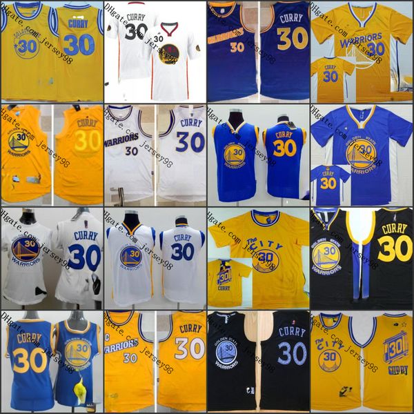 

golden state warriors yellow 30 stephen curry retro basketball jersey, Black