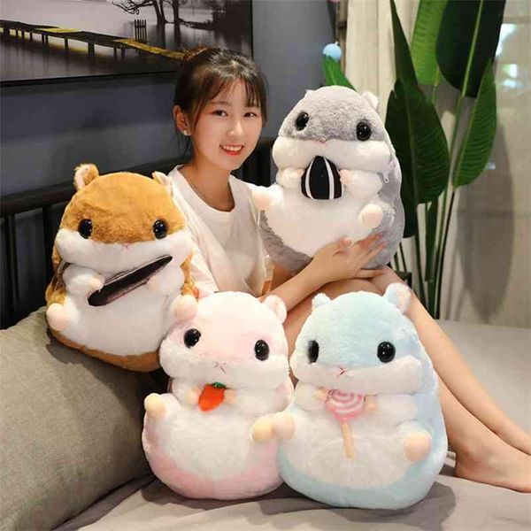 simpatico peluche criceto 3 in 1 mano multifunzione calda con cuscino coperta regalo di compleanno per bambini per bambino 210728