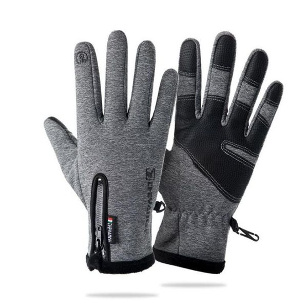 

ski gloves windproof waterproof winter fluff warm for touchscreen cold weather anti slip cycling