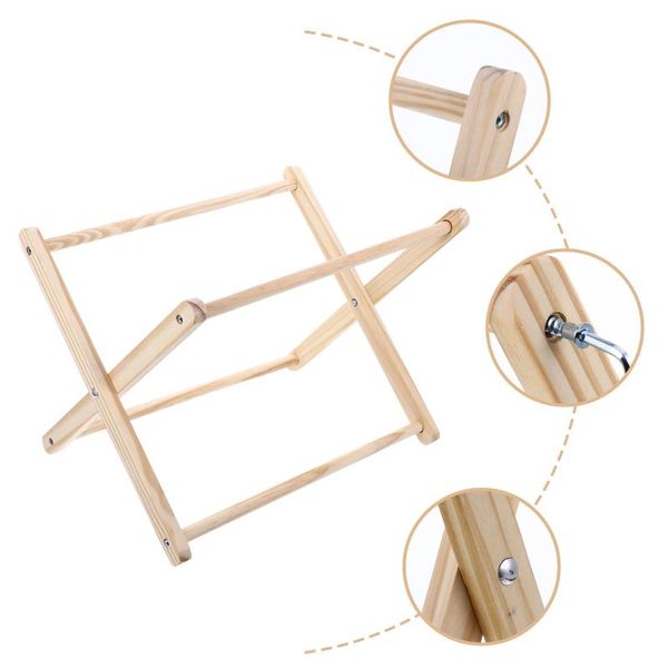 

hooks & rails 1pc deskstorage holder magazine spaper display rack wood
