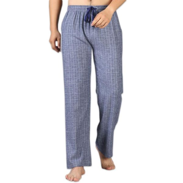 

men's sleepwear thicken winter 100% cotton sleep bottoms mens keep warm simple plus size autumn home trousers men indoor pants, Black;brown