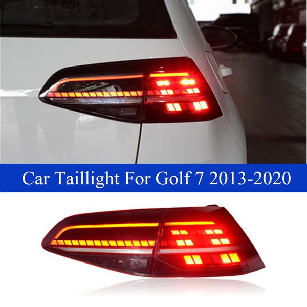 Автомобиль бегущий + тормоз + противотуманный фонарь динамический поворот сигнал хвостовой лампы узел для VW Golf 7 7.5 2013-2019 LED Taillights