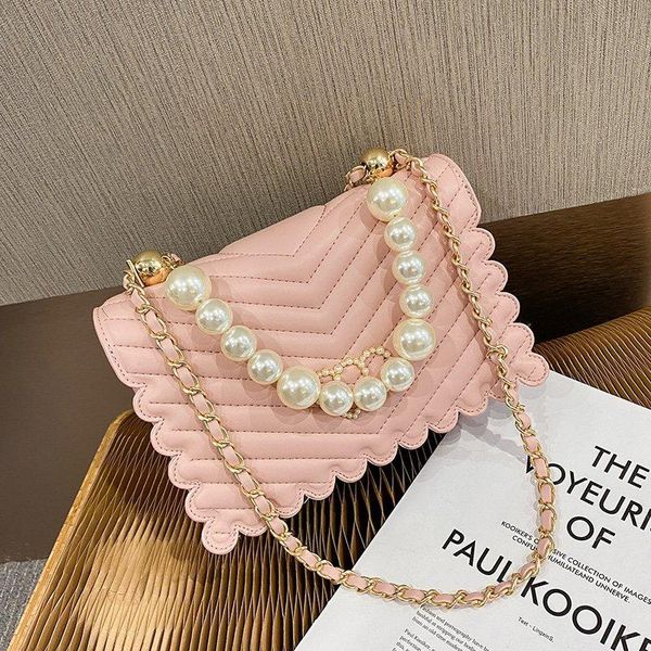 

cross body 2021 luxury young lady handbag pearl messenger bag fashion shoulder girl's