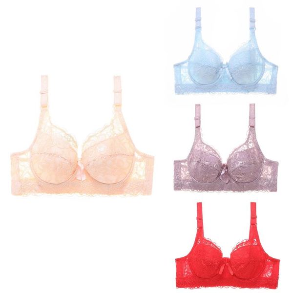 

bras women lace bra push up wireless lingerie bralette female underwear full cup comfortable without underwire, Red;black