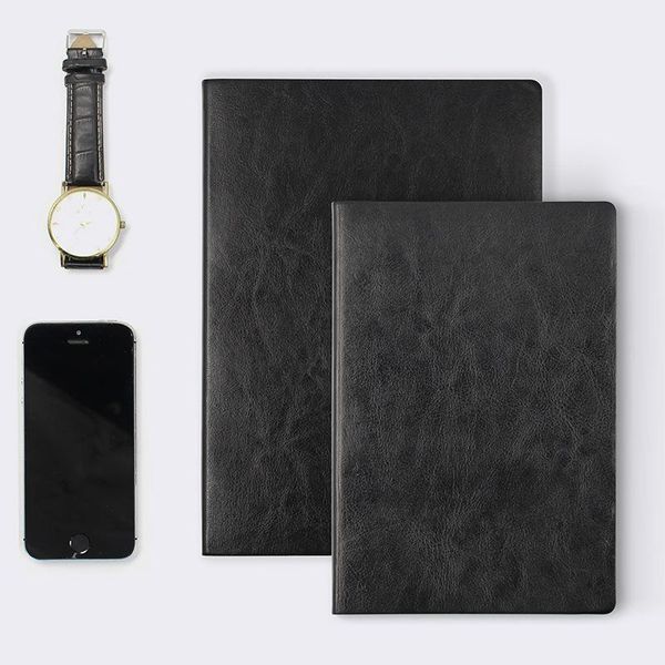 

business soft leather notebook office meeting pu a6 binder notepads, Purple;pink