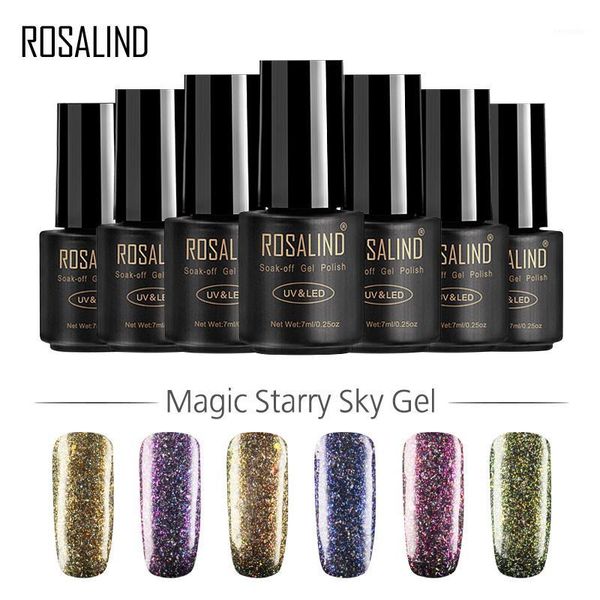 

magic starry sky uv gel 7ml nail polish glitter primer vernis semi permanent lacquer pulimento1, Red;pink