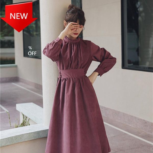 

casual dresses sense platycodon grandiflorum garnet vintage women dress lave/flowers and wind/long strap design, Black;gray