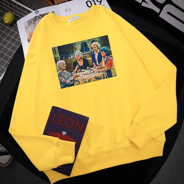 

men's hoodies & sweatshirts golden girls nostalgia printing street soft hoodie hipster warm harajuku hoody hip hop casual womens pull, Black