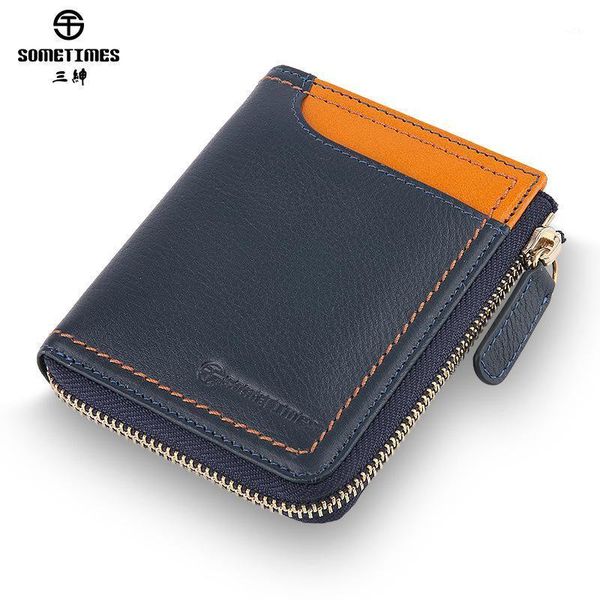 

high capacity men wallet genuine leather thin retro short business multifunction casual purse carteras wallets da50qb1, Red;black