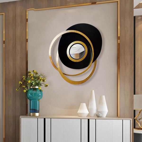 

mirrors european luxury wrought iron wall hanging decorative mirror home livingroom murals crafts el background 3d sticker accessorie
