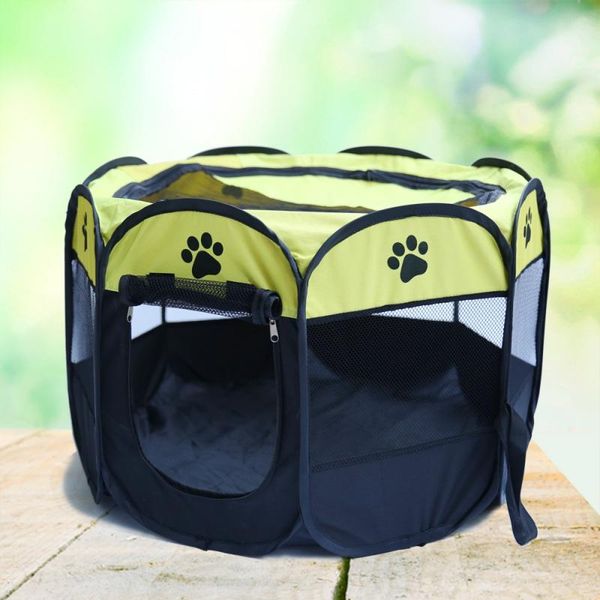 

dog car seat covers portable folding pet tent house cage cat playpen puppy kennel easy operation octagonal fence outdoor supplies