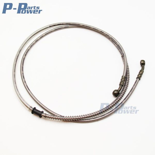 

motorcycle brakes 70" stainless braided hydraulic brake hose line cable atv dirt quad bike go kart buggy scooter