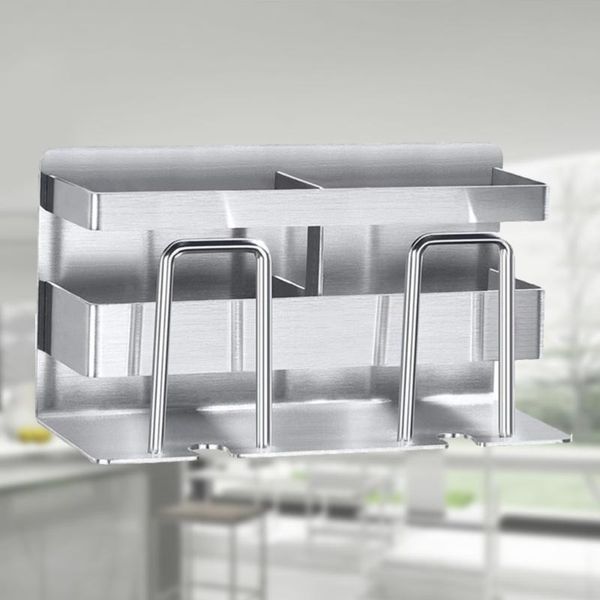 

toothbrush holder creative stainless steel organizer wall mounted for bathroom storage bath accessory set