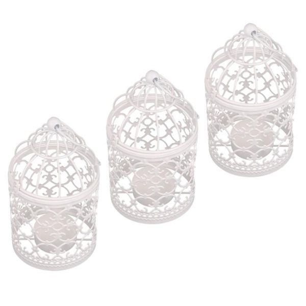

candle holders 3 pcs iron stick holder birdcage shape (candle)
