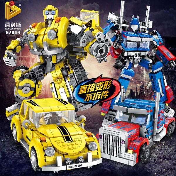 

Compatible Technical Transformation Series hornet Robot model Building Blocks Plastic Creator 2 in 1 Assembled Action Car