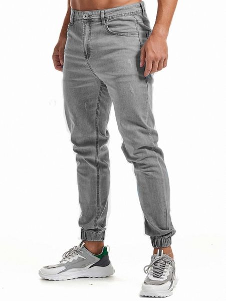 

romwe guys solid skinny jeans 471z#, Blue