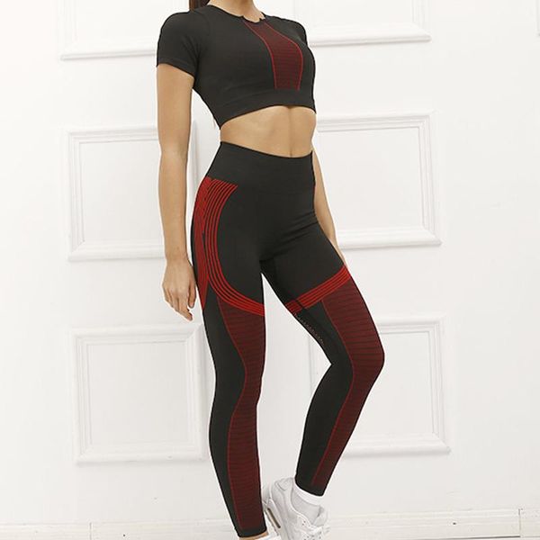 

yoga outfit women 2pcs seamless tracksuits set sport fitness suit gymwear workout clothes long sleeve gym crop high waist leggings